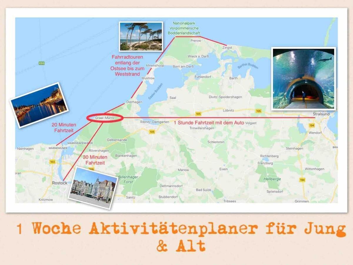 Discovair Graal Mueritz -Haus Quisisana- Strandnah Mit Netflix Esterno foto